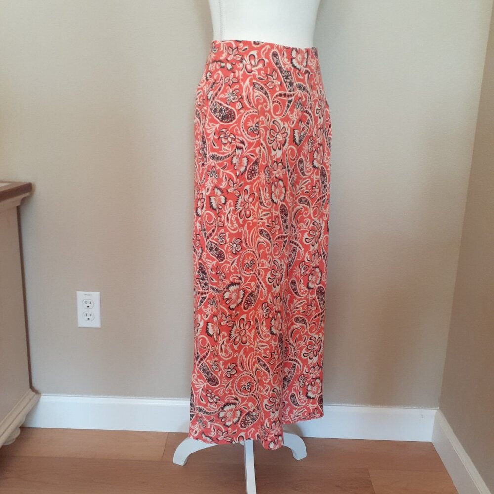 Mango Crepe Wide Leg Crop Pants NWT